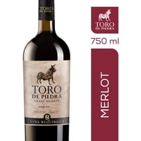 Vino Tinto Merlot Gran Reserva Botella 750 Ml Toro De Piedra