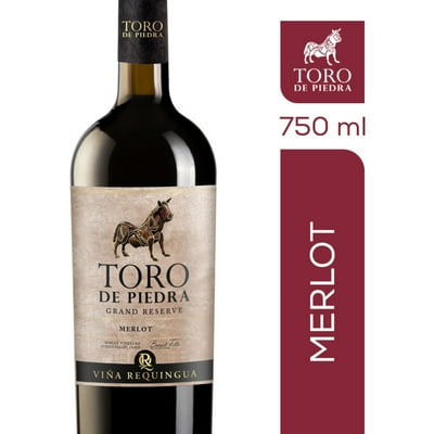 Vino Tinto Merlot Gran Reserva Botella 750 Ml Toro De Piedra