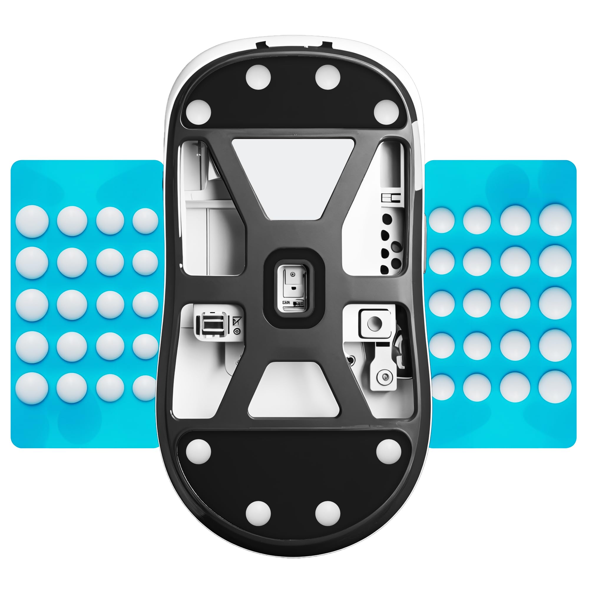 Patines De Ratón Para Juegos Esptiger Ice Ptfe V2 Diy Dots Blancos