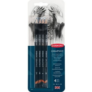 Set 4 Lápices Grafito Derwent Graphic Medios