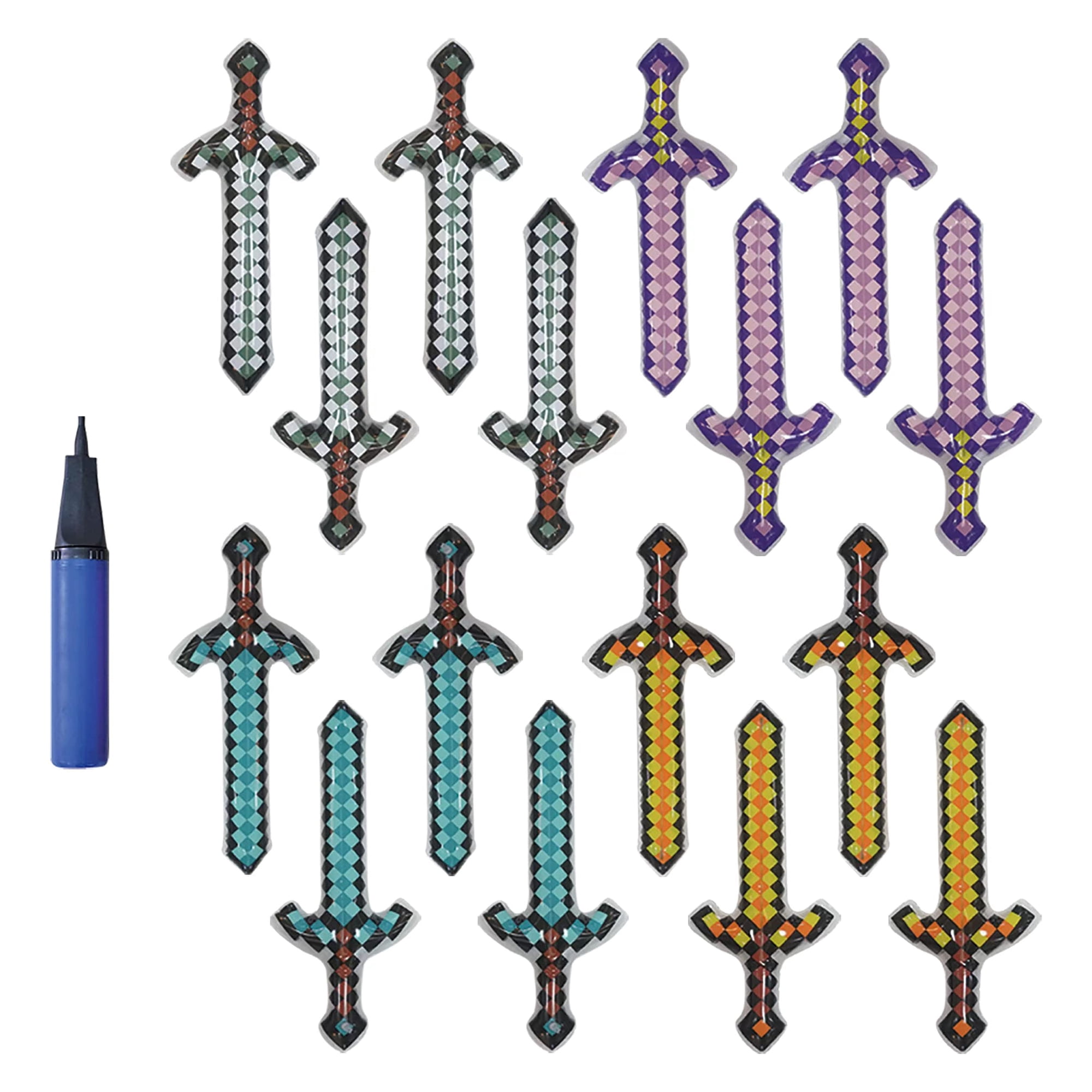 Espada Inflable Mkork&fzsx Pixel Party Favors (17 Unidades/caja)