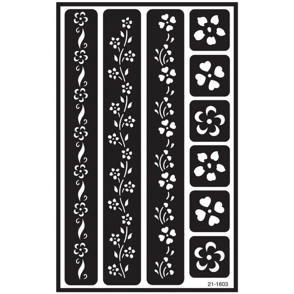 Plantilla Armour Etch Bordes Florales 19x21 cm