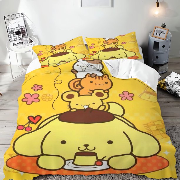 Duvet Cover Pompompurin Suitable for Single Double Bed King Size pcs 3pcs Bedding Pillowcase Quilt Cover Multi-sizeBed Sheets