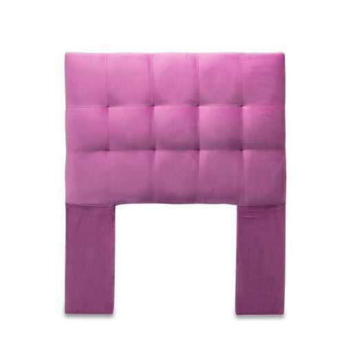 Respaldo De Cama 1.5 Plazas Manarola Felpa Rosado