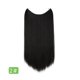 thumbnail image 1 of Xiao Hua Extensiones de cabello liso de una sola pieza, peluca de 45 cm de largo con diseño de hilo invisible, apta para cabello rizado o liso, peluca multifuncional para peinar, estilo A, 1 pieza., 1 of 3