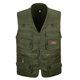 thumbnail image 2 of Chaleco Multibolsillo Con Cremallera Para Hombre, Caza, Pesca, Viaje, Al Aire Libre, Verde Militar, XXL, 2 of 3