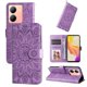 thumbnail image 1 of Funda tipo cartera FOXDOCK para Vivo Y36 4G/5G , diseño girasol en relieve, cuero PU, cierre magnético, soporte y tarjetero, 1 of 5