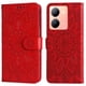 thumbnail image 2 of Funda tipo cartera FOXDOCK para Vivo Y78 5G , diseño girasol en relieve, cuero PU, cierre magnético, soporte y tarjetero, 2 of 5
