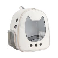 Ioensy - Durable Pet Carrier Mochila Perro Gato Correa Ajustable Bolsa De Viaje Blanco