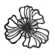 thumbnail image 3 of Decoración De Pared De Flores De Metal, Decoración Floral Para Colgar En La Pared, Para Hotel, Baño, Cocina, Negro, Grande, 3 of 5