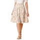 thumbnail image 5 of INSPIRE CHIC Falda de Mujer Cintura Elástica Línea A Fluida con Volantes en Capas Floral Midi Beige XL, 5 of 7