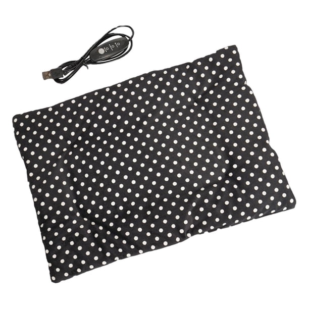 Almohadillas térmicas para mascotas, manta térmica eléctrica, temperatura ajustable, gatos, perros, cama más cálida para otros animales, perros , Negro 37cmx47cm
