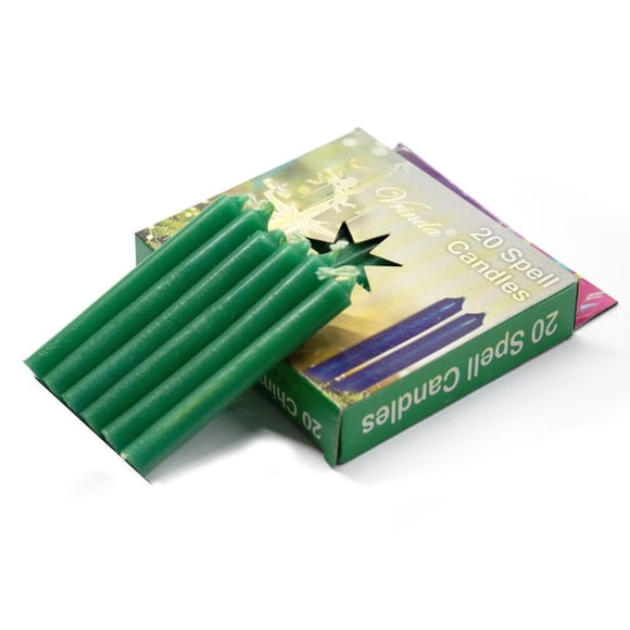 Velas Vrinda Mini Chime 4" Sin Aroma Verde Set de 20