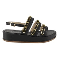 Sandalia Kanna & Co Plataforma Negra