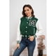 thumbnail image 1 of Chaqueta Corta Universitaria Mujer Gruesa Forro Piel Bolsillos 7582, 1 of 4