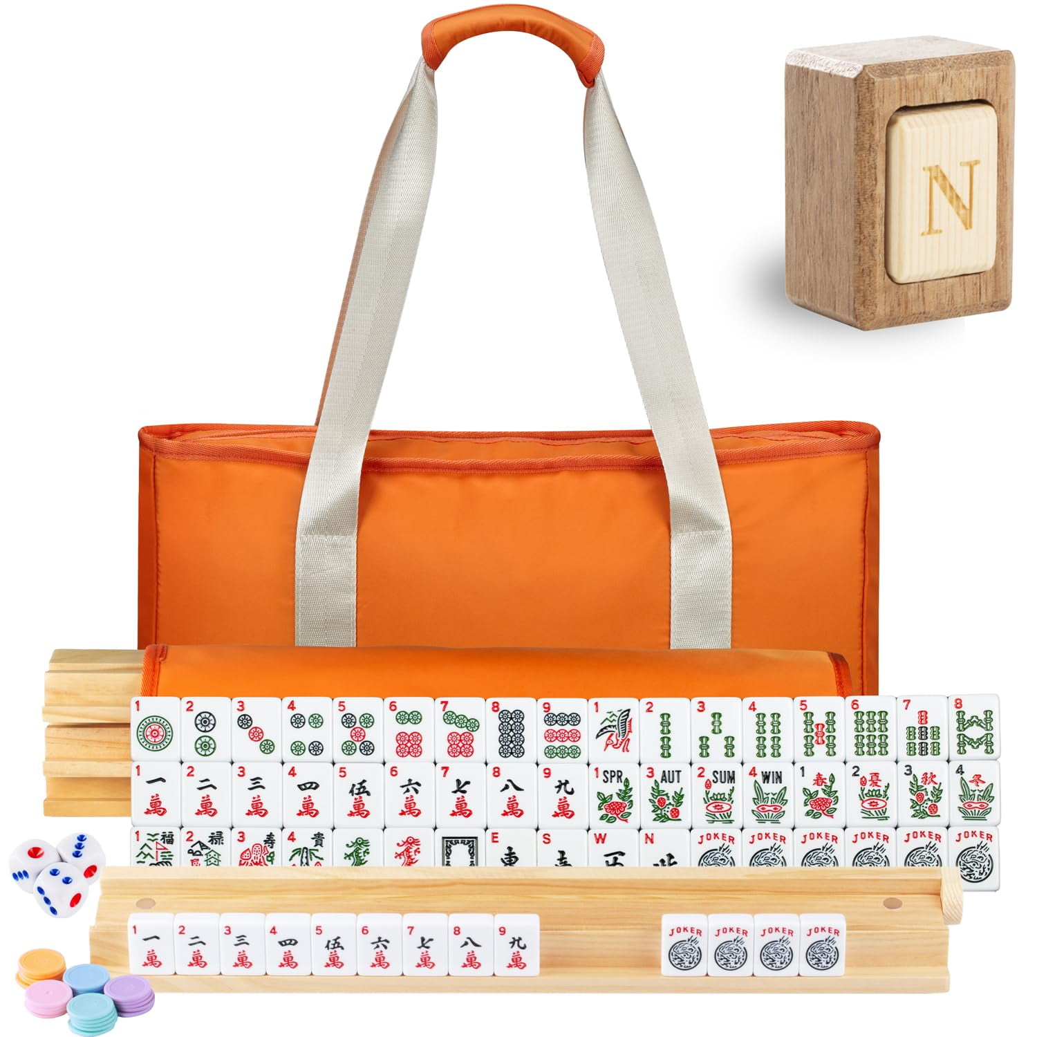 Juego De Mahjong Americano Mutex 166 Con Bolsa De Transporte