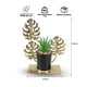thumbnail image 2 of Figura Decorativa Candelabro Hoja con Mini Planta, 2 of 3