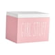 thumbnail image 1 of Soporte Para Tampones Para Estuche De Baño Con Tapa Para Accesorios De Baño, Madera Maciza, Color Rosa, 1 of 5