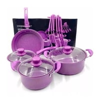 Total E-Commerce - Juego De Ollas Bateria De Cocina 4 Piezas Antiadherente Utencilios