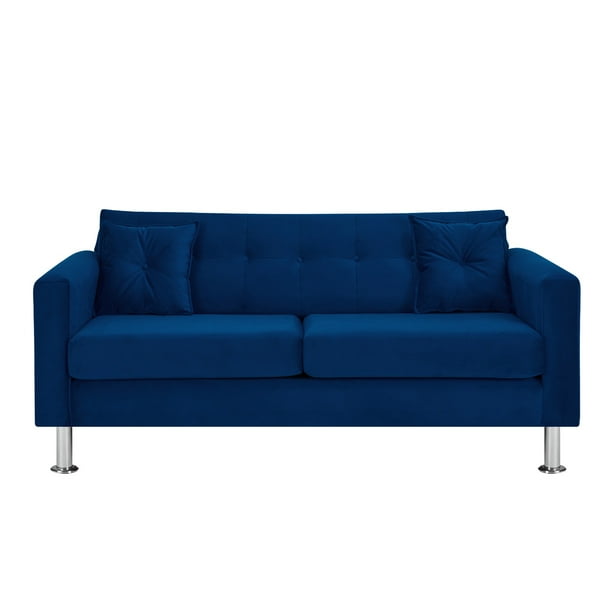 Sofa New Retro 3c Felpa 12 Azul Marino
