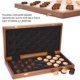 thumbnail image 2 of Set de juego VAMSLOVE Checkers plegable de madera de 14 pulgadas con almacenamiento, 2 of 7