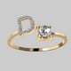 thumbnail image 5 of 26-Letter Gold Rings with Zircon and Rhinestone Adjustable Sturdiness - Perfect Gift for Women, 5 of 5
