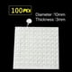 thumbnail image 3 of 100 piezas de partículas anticolisión de silicona transparente semicilíndricas, amortiguador para puertas de gabinetes, adecuado para pomos de puertas, puertas de gabinetes, laterales de escritorios y, 3 of 6