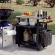 thumbnail image 1 of K&K 39.5" Outdoor Grill Cart with Storage Cabinet, Outdoor Bar Cart Pizza Oven Table with Wheels, Stainless Steel Top, Outdoor Kitchen Island with Spice & Paper Rack for BBQ, Waterproof Cover Included, 1 of 3