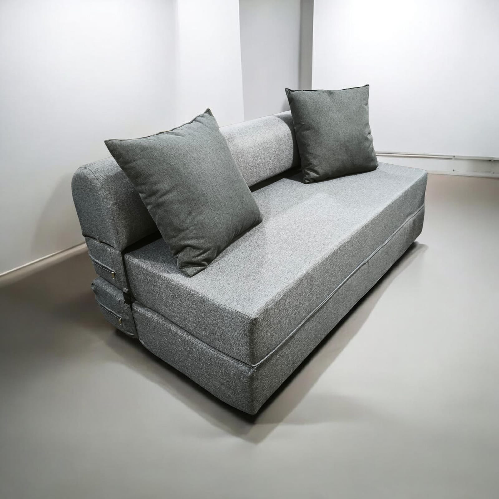 Recutex - Sofa Cama Espuma Grey Premium 190x150x18 2 Plazas