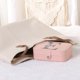 thumbnail image 4 of Caja de accesorios de viaje con letras REGALWOVEN Organizador de almacenamiento de cuero PU para mujeres y niñas Regalos de cumpleaños Rosa E, 4 of 7