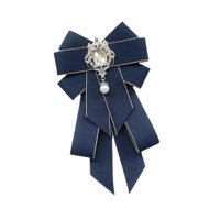 Ioensy - Broche De Lazo De Cinta, Pajarita Con Lazo, Elegante Alfiler De Corbata Para Traje, Camisas, Blusas, Azul