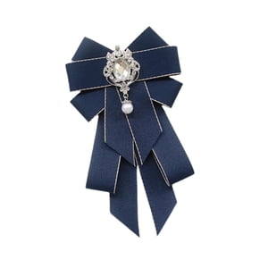 Ioensy - Broche De Lazo De Cinta, Pajarita Con Lazo, Elegante Alfiler De Corbata Para Traje, Camisas, Blusas, Azul