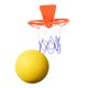 thumbnail image 1 of Baloncesto Silencioso Con Aro, Pelota De Juguete Para Ni?os De Poco Ruido, Ligera, Fácil De Agarrar, Color Amarillo, Tama?o 3, 1 of 5