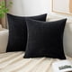 thumbnail image 1 of Set De 2 Fundas De Cojines Cama Sillon Suave Negra 45 X 45 Aura Zeus negro, 1 of 9