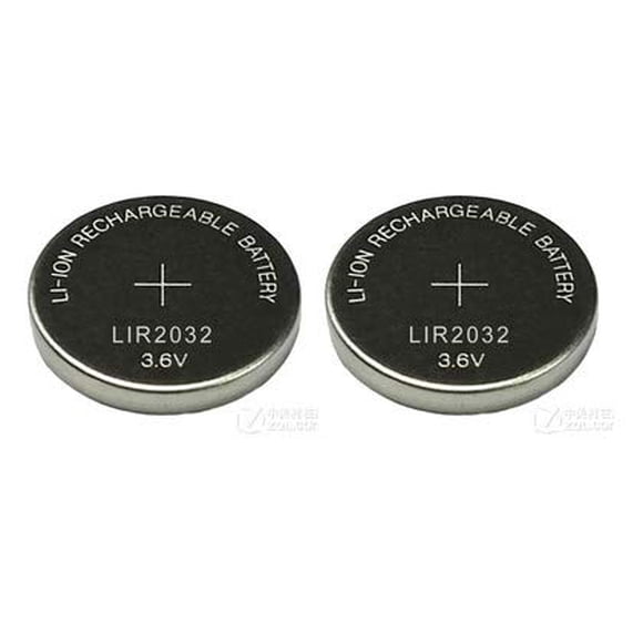 Batería Gernal LIR2032 3.6V Recargable Paquete de 2
