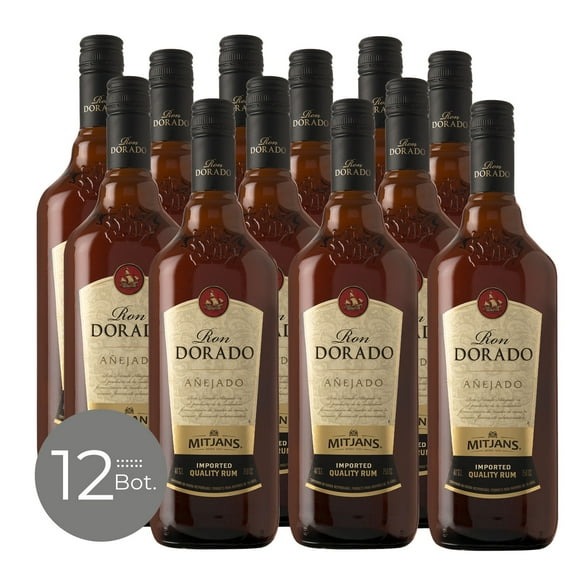 Pack x 12 Ron Dorado Añejado Mitjans 750 cc