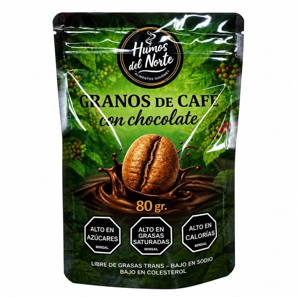 Granos de café con chocolate