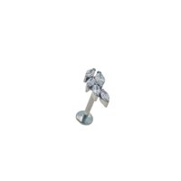 Elbauldejuma - Piercing Labret Zirconia Astm F136 G23 Titanio Alas