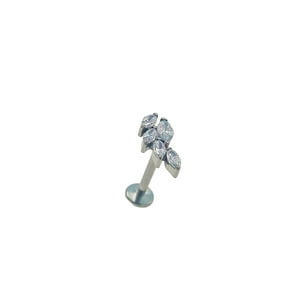 Elbauldejuma - Piercing Labret Zirconia Astm F136 G23 Titanio Alas