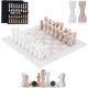 thumbnail image 1 of Juego de mesa SPESHSTONES Ajedrez de mármol y travertino 30 cm – Versión de viaje, 1 of 6
