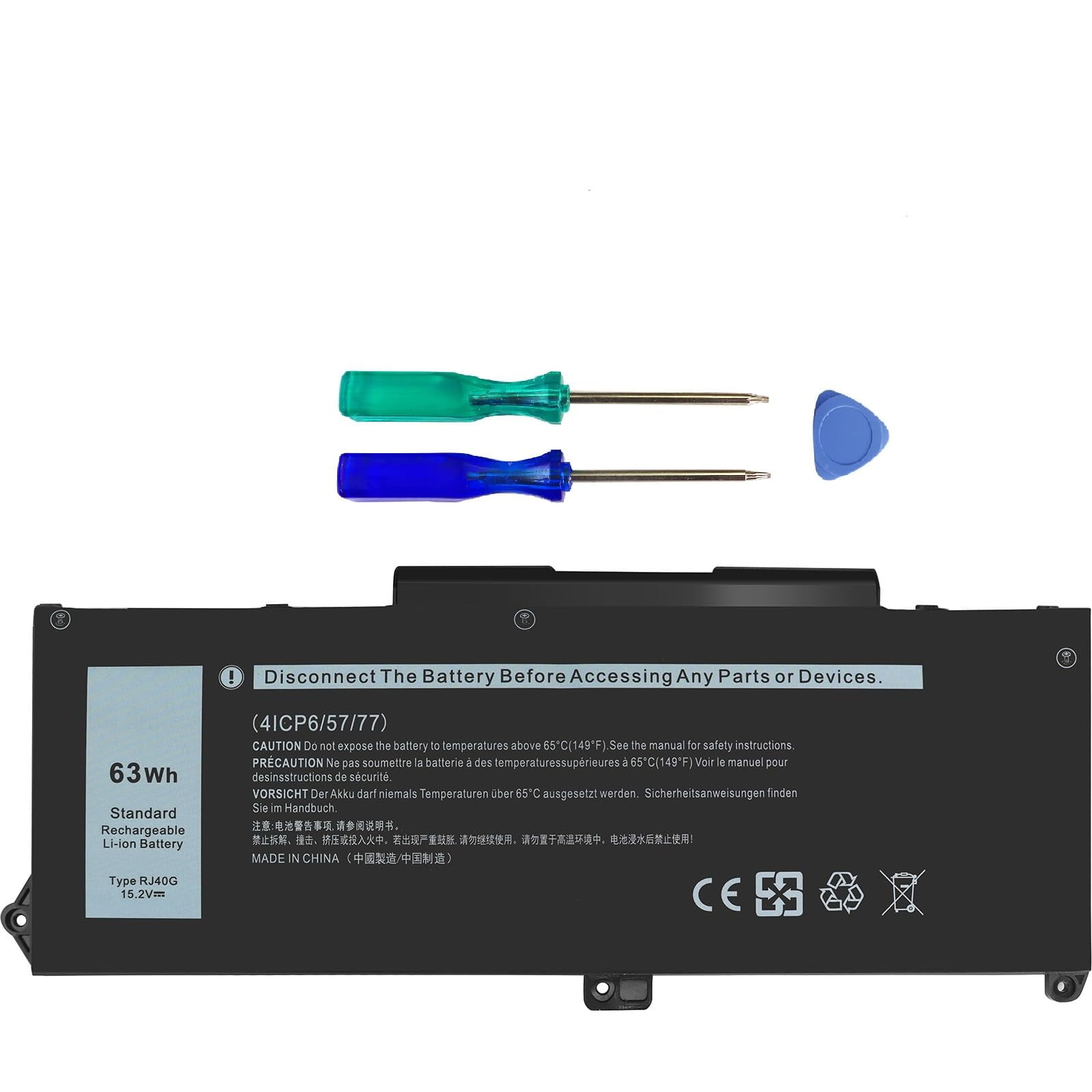 Batería Para Laptop Estengpro Rj40g 63wh Para Dell Latitude