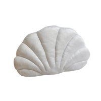 Magideal - Forma De Concha De Lujosa Almohada Decorativa Versátil 15.7X10 Pulgadas Para Decoración De Dormitorio Decoración De Interiores De Automóvil Con Temáti Blanco