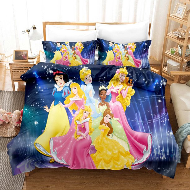 Ariel Snow White Princess Children'S Bedding Set Duvet Cover Set Twin Bedding Covers Cute Printed Cartoon Quilt Cover Home
