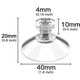 thumbnail image 2 of DIYexpert® 8 ventosas de Ø 40 mm con rosca M4x10 mm, incluye tuercas moleteadas transparentes - Fabricadas en Alemania, 2 of 7