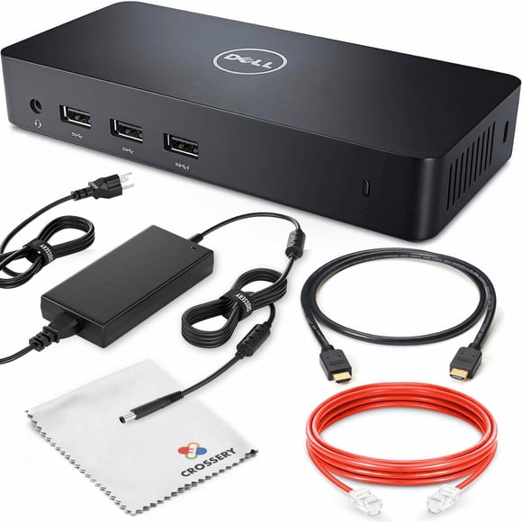 Paquete de estación de acoplamiento Dell D3100 Dual Monitor USB‑C 65W