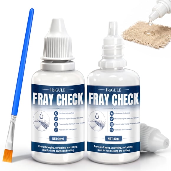 Fray Check HeiGULE 2×30 ml Sellador de Tela Transparente
