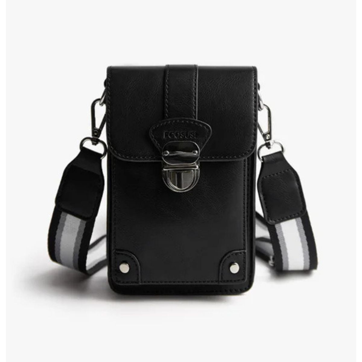 Ecosusi Bolso Cruzado Vintage Para Teléfono - Negro