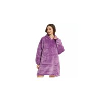 Movi - Polerón Sherpa Con Capucha Tipo Huggle Morado
