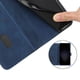 thumbnail image 5 of Funda tipo cartera para iPhone 17 Pro Max con tarjetero, bolsillo para billetes, soporte, cierre magnético y correa para la muñeca, funda tipo folio con textura geométrica azul, 5 of 5