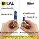 thumbnail image 3 of Llave de paso de agua de latón BILAL, kit de válvula de bola GHT macho de 3/4", 3 of 6